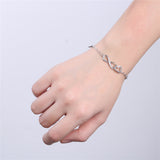 MABELLA 925 Sterling Silver Endless Heart Symbol Charms Adjustable Anklet Bracelet, Gifts for Women