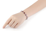 MABELLA Vintage Sparkly CZ Garnet 925 Sterling Silver Tennis Bracelet Christmas Gifts for Women