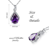 MABELLA 925 Sterling Silver Birthstone Pendant Necklace Jewelry,Gifts for Women