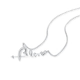 MABELLA 925 Sterling Silver Necklace for Women- Cute Arrow Love Necklace for  Girls- Classy Silver Heart Pendant Necklace for Girlfriend- 16 to 18 Inch Womens Necklace Gifts for Birthday, Anniversary