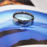 MABELLA Men's 8MM Tungsten Carbide Ring Polished Plain Comfort Fit Wedding Band