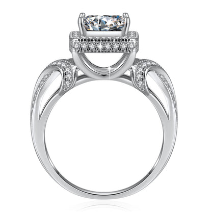 MABELLA Princess Cut Infinity 925 Sterling Silver Wedding Ring Set