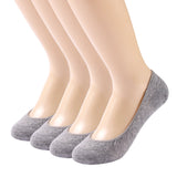 DEVUGGO 4 Pairs No show Socks Non Slip Invisible Hidden Socks for Women