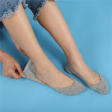 DEVUGGO 4 Pairs No show Socks Non Slip Invisible Hidden Socks for Women