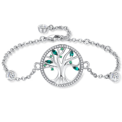 MABELLA Tree of Life Adjustable Bracelets Embellished with Crystals from Swarovski,Gifts for Women