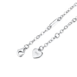 MABELLA 925 Sterling Silver Endless Heart Symbol Charms Adjustable Anklet Bracelet, Gifts for Women