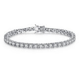 MABELLA White Round Cubic Zirconia Tennis Bracelets 7/7.5 Inches Silver Christmas Gifts for Girls