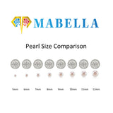 MABELLA 14K Gold AAA+ Handpicked Round Genuine Nature Freshwater Cultured Pearl Earrings for Women