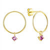 MABELLA 925 Sterling Silver Gold Plated Geometric Stud Earrings Swarovski Crystals, Gifts for Women