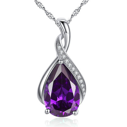 MABELLA 925 Sterling Silver Birthstone Pendant Necklace Jewelry,Gifts for Women