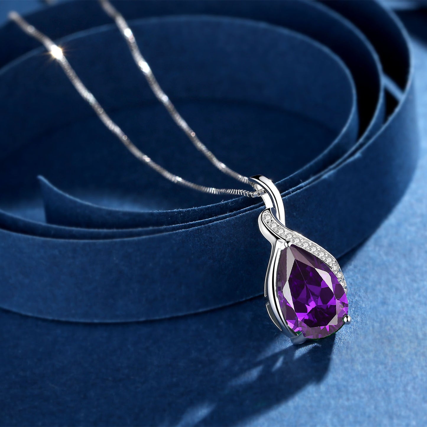 MABELLA 925 Sterling Silver Birthstone Pendant Necklace Jewelry,Gifts for Women