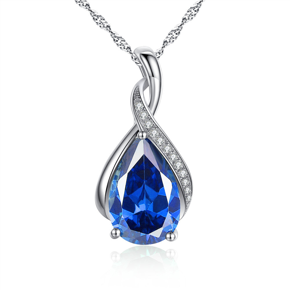 MABELLA 925 Sterling Silver Birthstone Pendant Necklace Jewelry,Gifts for Women