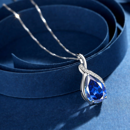 MABELLA 925 Sterling Silver Birthstone Pendant Necklace Jewelry,Gifts for Women