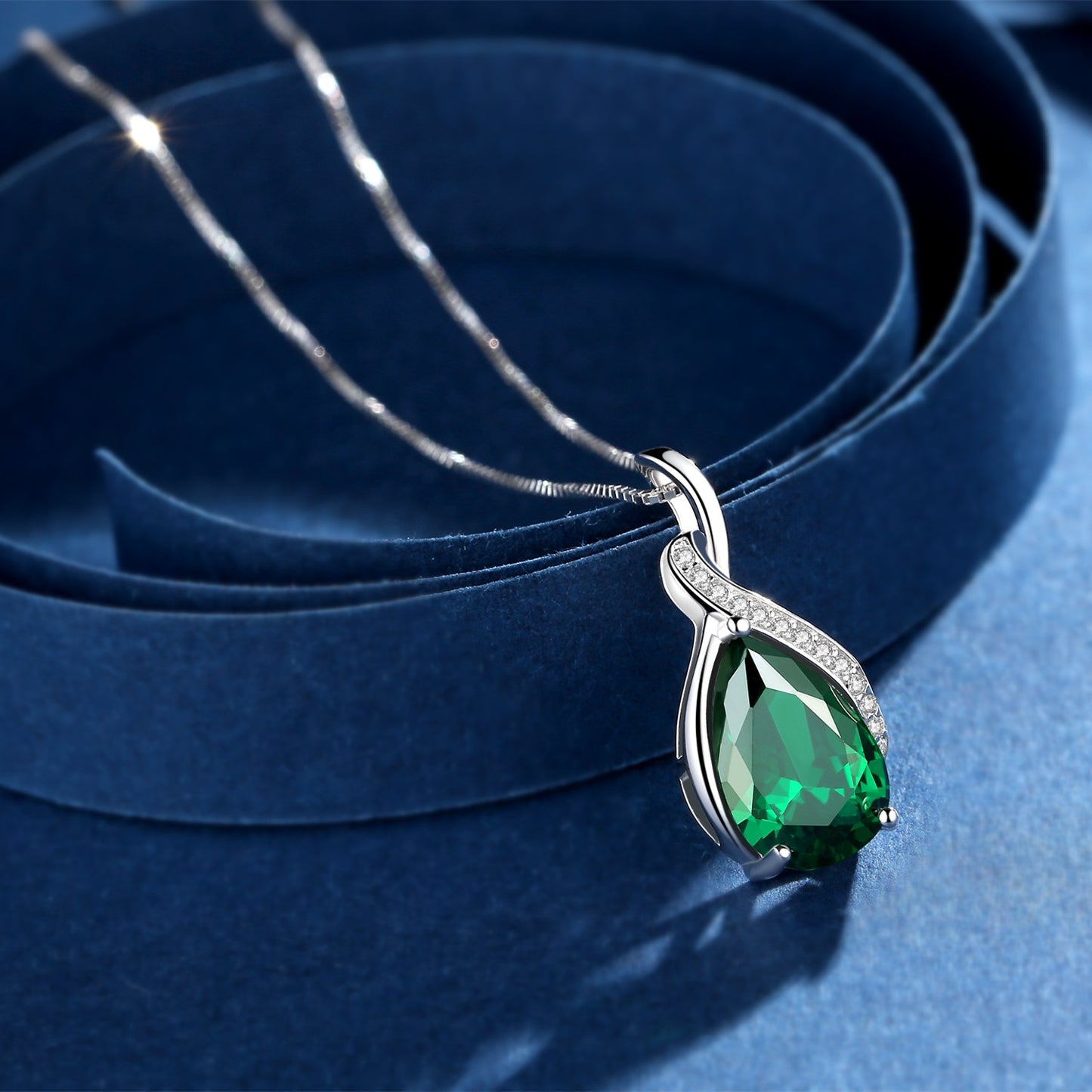 MABELLA 925 Sterling Silver Birthstone Pendant Necklace Jewelry,Gifts for Women