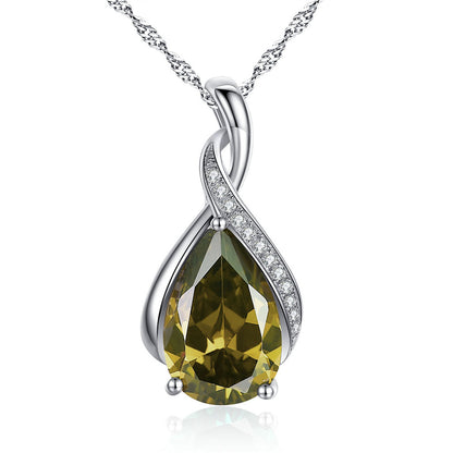 MABELLA 925 Sterling Silver Birthstone Pendant Necklace Jewelry,Gifts for Women