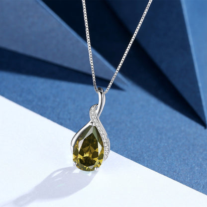 MABELLA 925 Sterling Silver Birthstone Pendant Necklace Jewelry,Gifts for Women