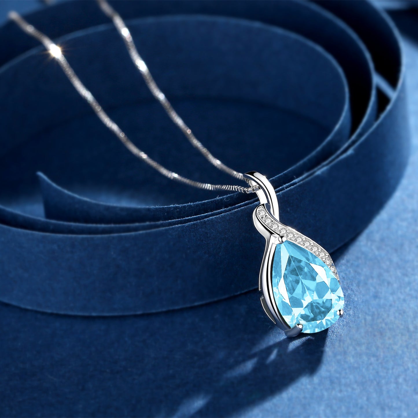 MABELLA 925 Sterling Silver Birthstone Pendant Necklace Jewelry,Gifts for Women