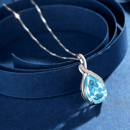 MABELLA 925 Sterling Silver Birthstone Pendant Necklace Jewelry,Gifts for Women