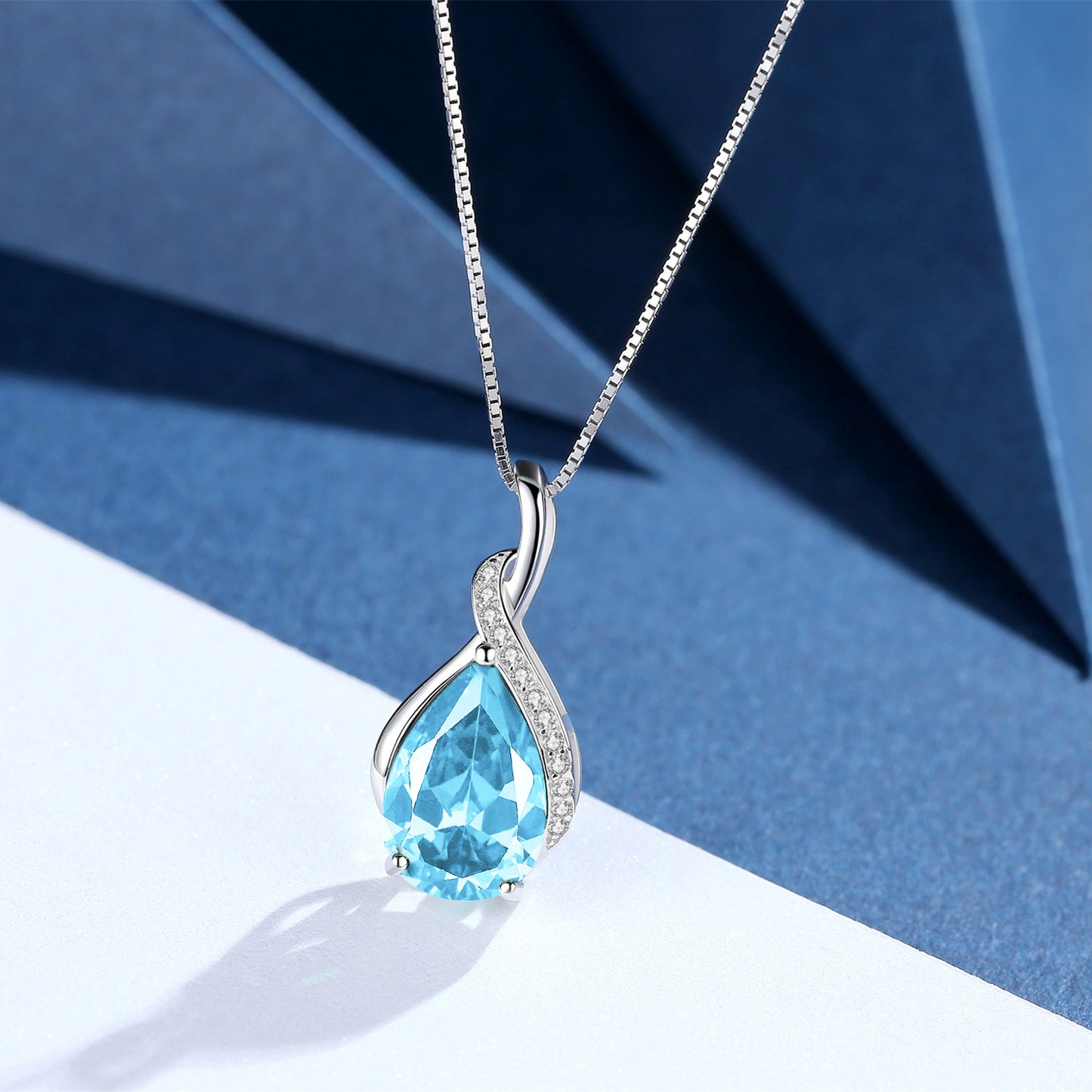 MABELLA 925 Sterling Silver Birthstone Pendant Necklace Jewelry,Gifts for Women