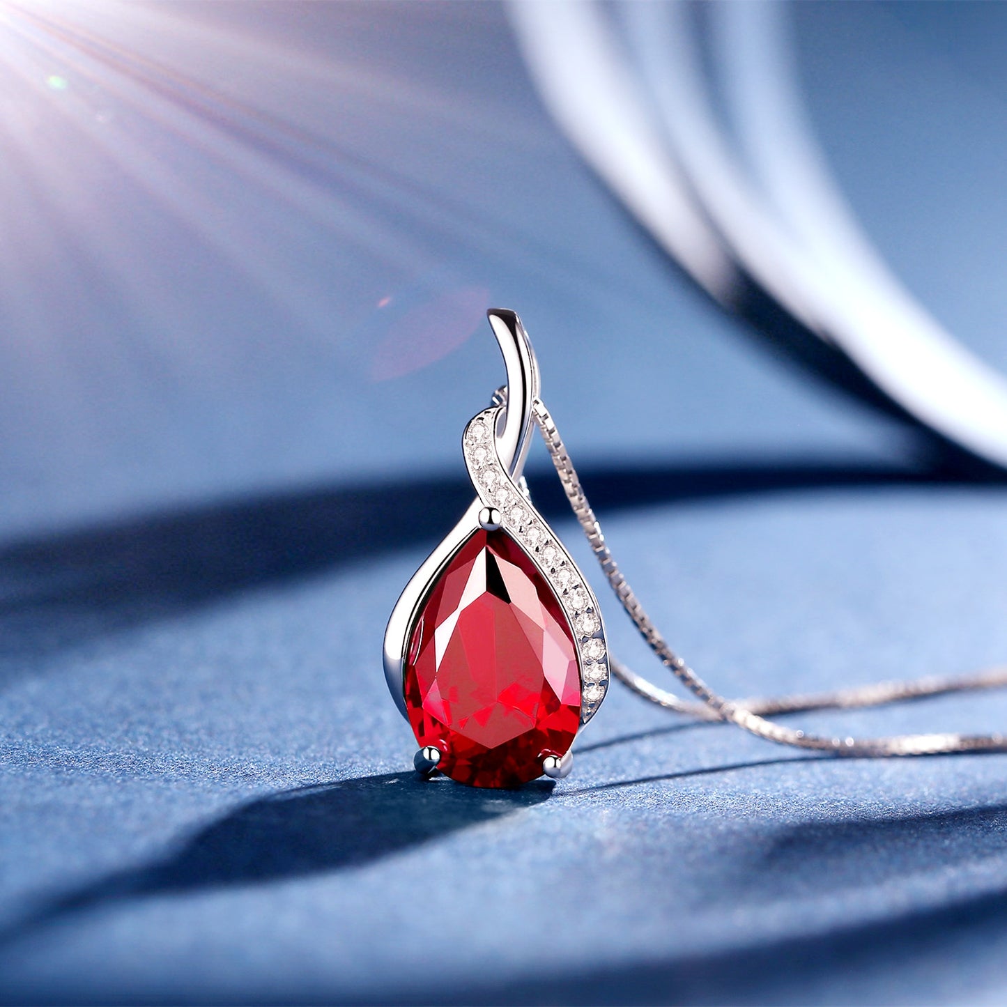MABELLA 925 Sterling Silver Birthstone Pendant Necklace Jewelry,Gifts for Women