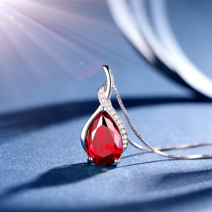 MABELLA 925 Sterling Silver Birthstone Pendant Necklace Jewelry,Gifts for Women