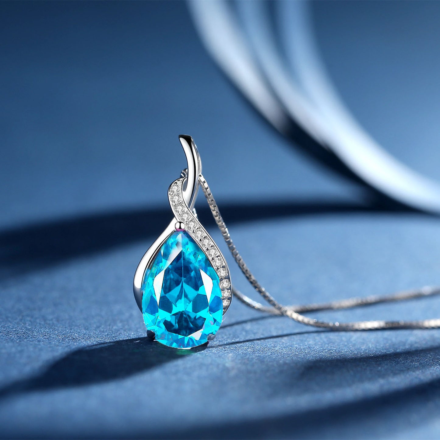 MABELLA 925 Sterling Silver Birthstone Pendant Necklace Jewelry,Gifts for Women