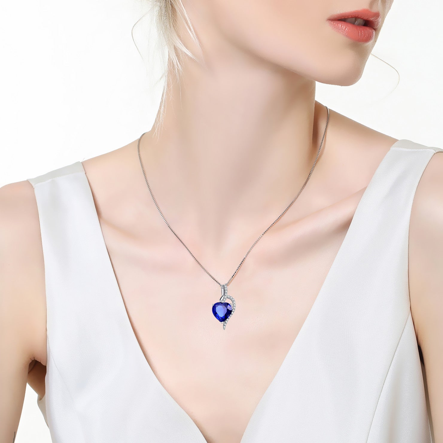 925 Silver Jewelry Sets Blue Sapphire White Topaz Open Rings Earrings Pendant  Necklace Bracelet For Bridal Women | Wish