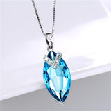 MABELLA "Marquise"Birthstone Pendant Necklace,925 Serling Silver Jewelry for Mom Gifts for Women,18"