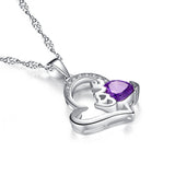 MABELLA 925 Sterling Silver Amethyst Jewelry Set Simulated February Birthstone Gifts for Women