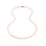 MABELLA High Luster AAA Grade Cultured Round White Freshwater Pearl Necklace