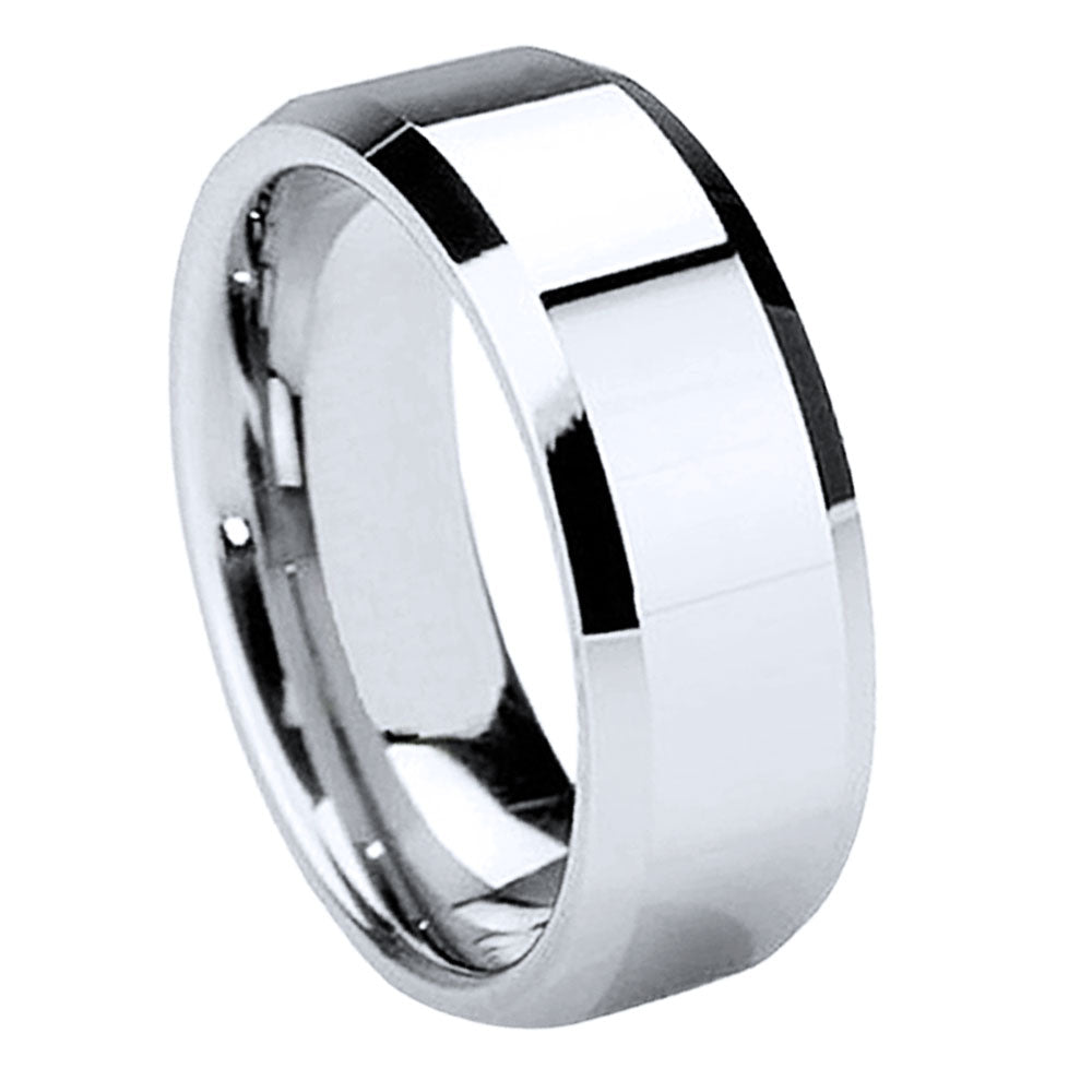 MABELLA Couples Ring Sets Women's Sterling Silver Princess CZ & Men's Stainless Steel Bands