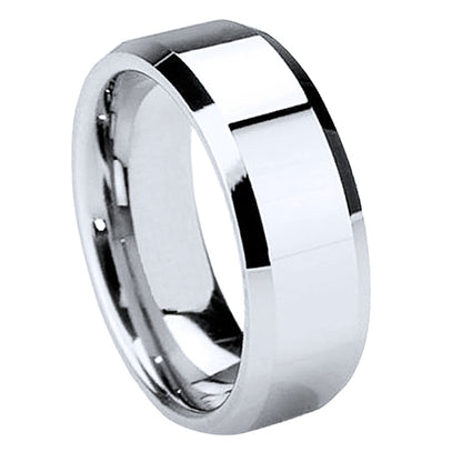 MABELLA Couples Ring Sets Women's Sterling Silver Princess CZ & Men's Stainless Steel Bands