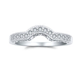 MABELLA Jewelry 925 Solid Sterling Silver Engagement Wedding Ring Band